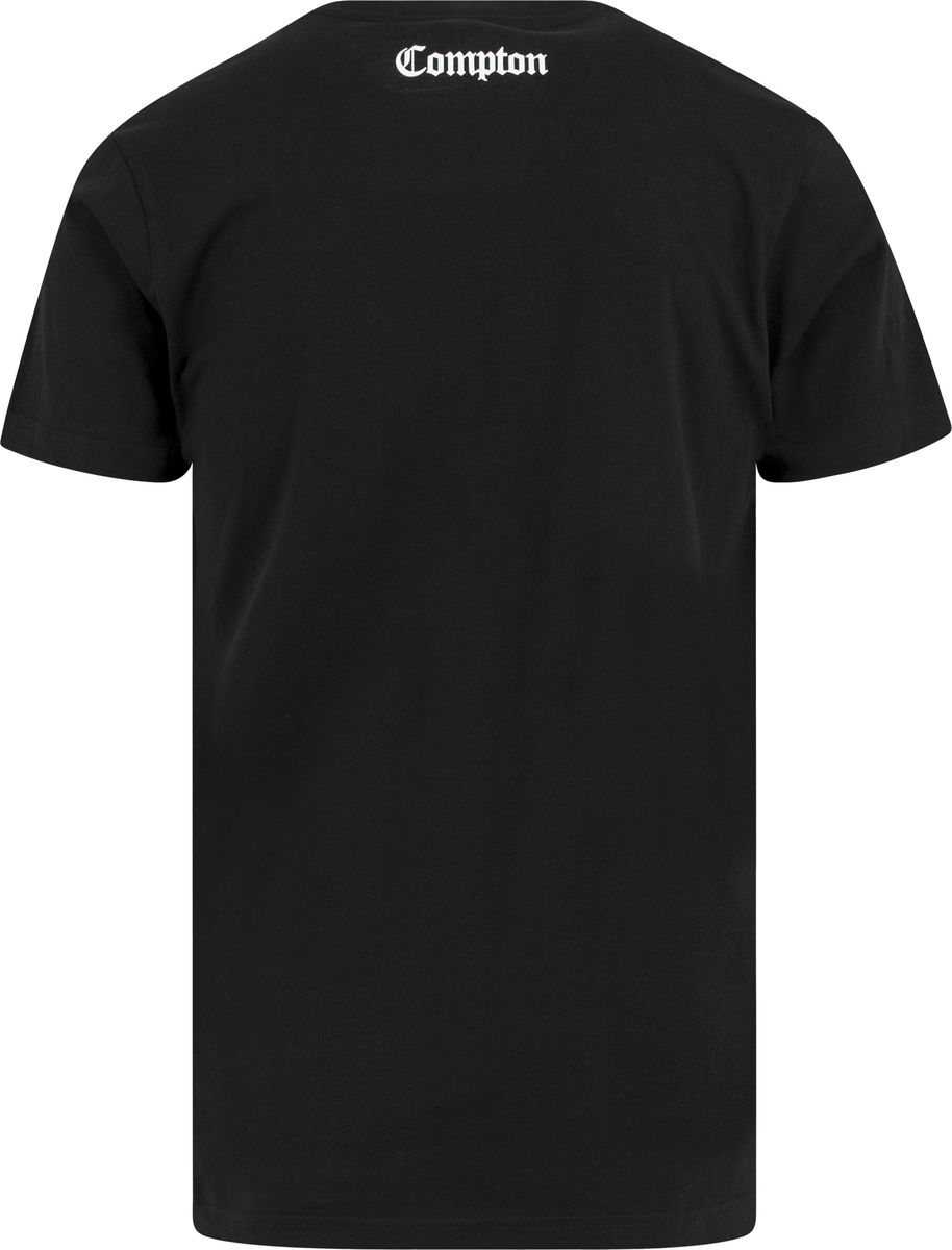 Ανδρικό T-Shirt Compton Mister Mt268 Black Outlet ανδρικά Simple Wear Μπλουζάκια κοντομάνικα