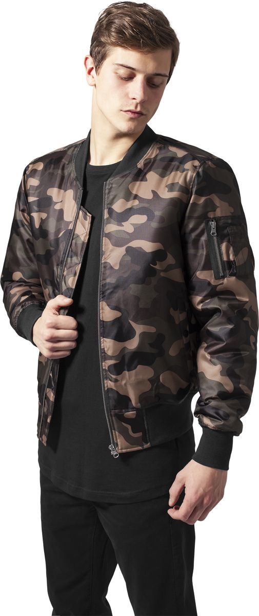 Ανδρικό μπουφάν Bomber Camo Urban Classics TB1278 Wood Camo