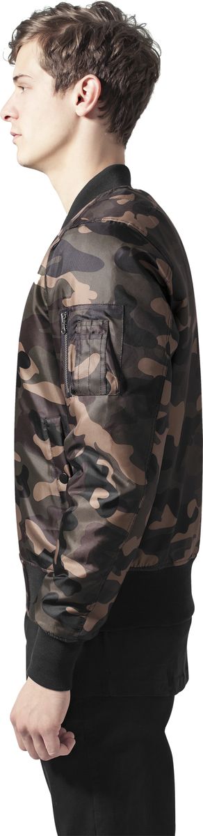 Ανδρικό Μπουφάν Bomber Camo Urban Classics Tb1278 Wood Outlet ανδρικά Simple Wear