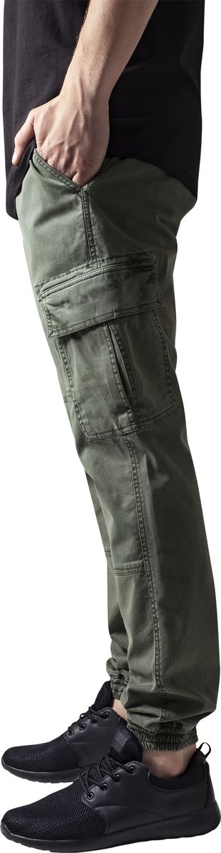 Ανδρικό Παντελόνι Washed Cargo Twill Tb1435 Urban Classics Olive ανδρικά Παντελόνια Simple Wear