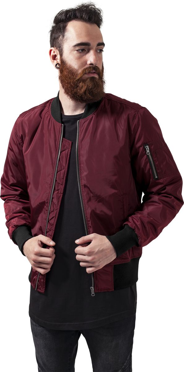 Ανδρικό Μπουφάν Bomber TB1446 Urban Classics 2-Tone Burgundy/Black