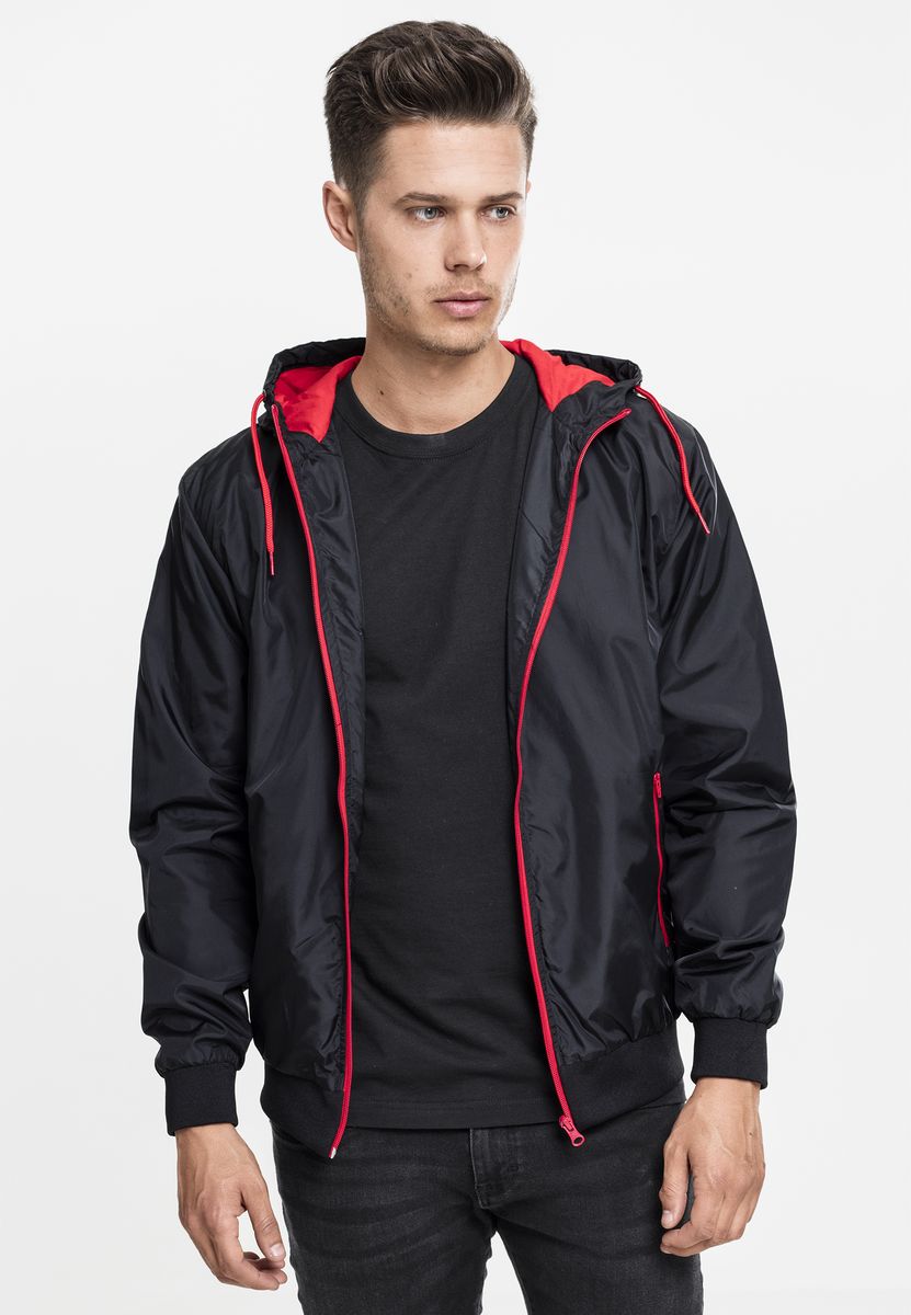 Ανδρικό αντιανεμικό μπουφάν Contrast Urban Classics TB147 Black/Red