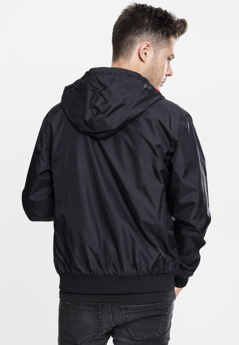 Ανδρικό Αντιανεμικό Μπουφάν Contrast Urban Classics Tb147 Black Red ανδρικά Simple Wear