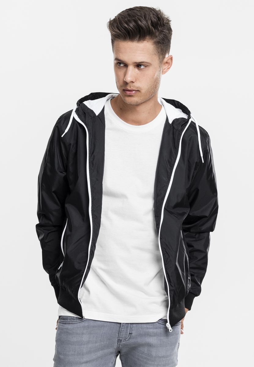 Ανδρικό Αντιανεμικό Μπουφάν Contrast TB147-00050 Urban Classics Black/White blk/wht