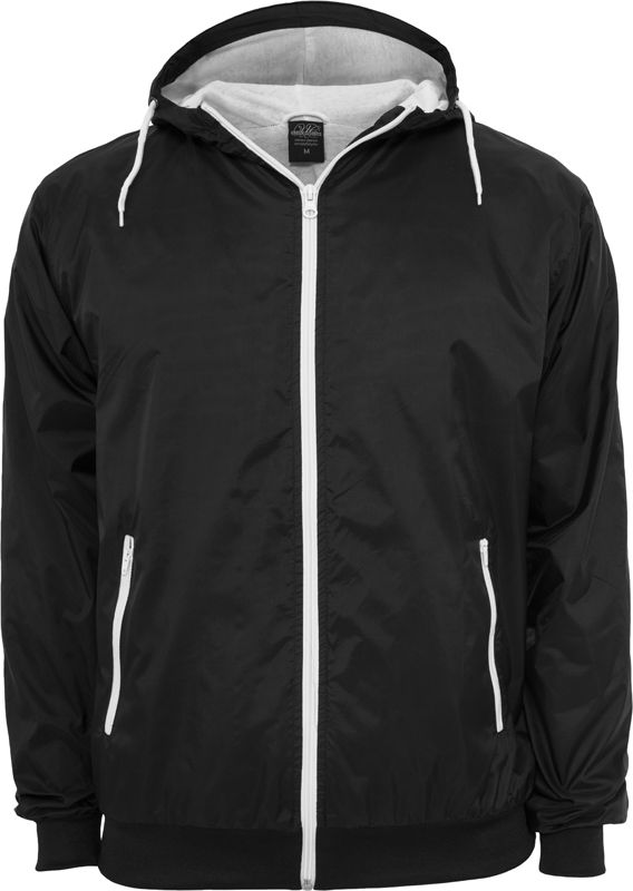 Ανδρικό Αντιανεμικό Μπουφάν Contrast Tb147-00050 Urban Classics Black White Blk Wht ανδρικά Simple Wear