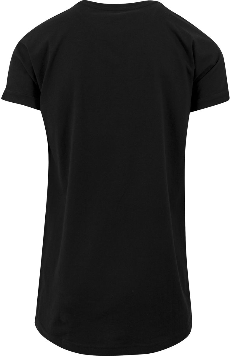 T-Shirt Long Shaped Turnup Tb1561 Urban Classics Black ανδρικά Basic T-Shirts Simple Wear Μπλουζάκια κοντομάνικα
