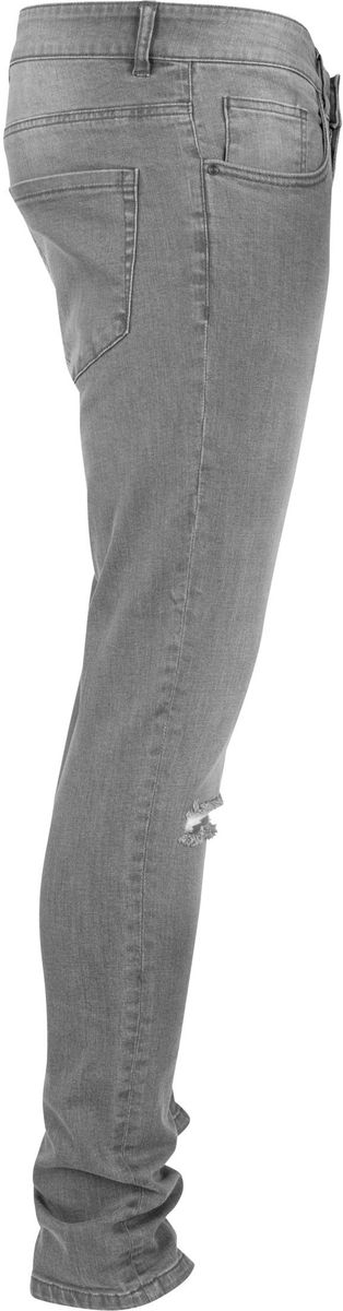 Ανδρικό Παντελόνι Slim Fit Knee Cut Denim Urban Classics Tb1652 Grey Outlet ανδρικά Simple Wear