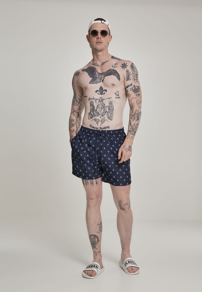 Μαγιό Βερμούδα Tb2679 Urban Classics Floral Anchor Navy ανδρικά Simple Wear