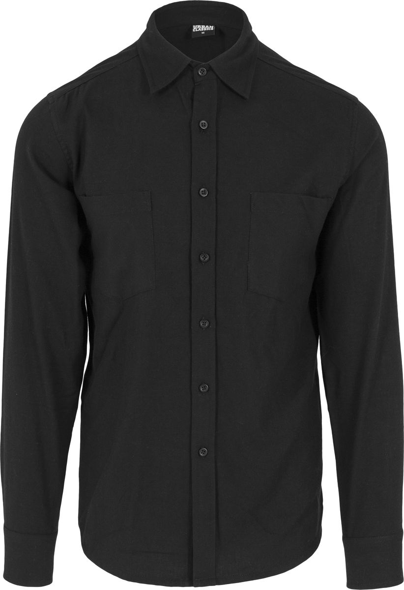 Ανδρικό Πουκάμισο Tb297 Urban Classics Black Blk ανδρικά Πουκάμισα Simple Wear