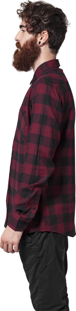 Ανδρικό Πουκάμισο Tb297 Urban Classics Black Burgundy Blk ανδρικά Πουκάμισα Simple Wear