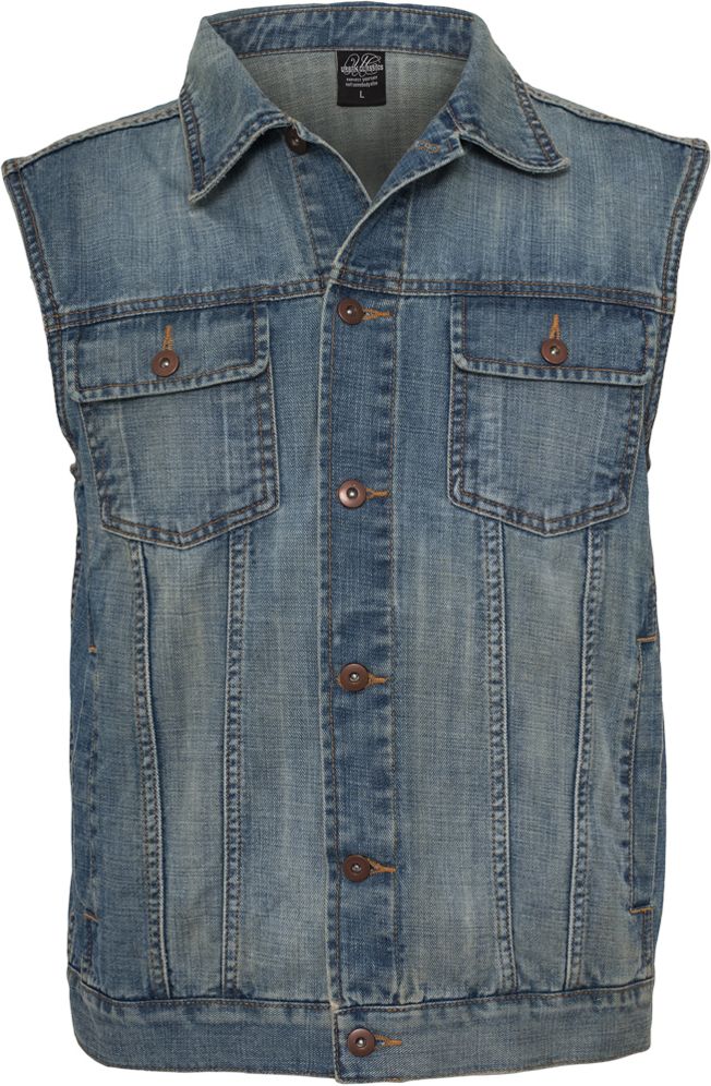 Ανδρικό Αμάνικο Μπουφάν Denim Tb514-00344 Urban Classics Light Blue Lightblue ανδρικά Simple Wear
