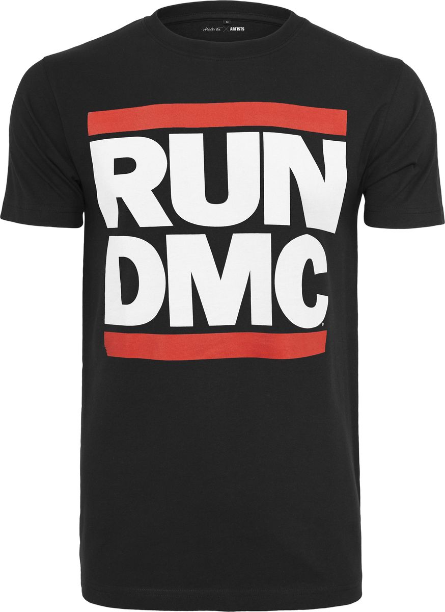 T-Shirt Run Dmc Logo Mister Tee Mt252-00007 Black ανδρικά Basic T-Shirts Simple Wear Μπλουζάκια κοντομάνικα