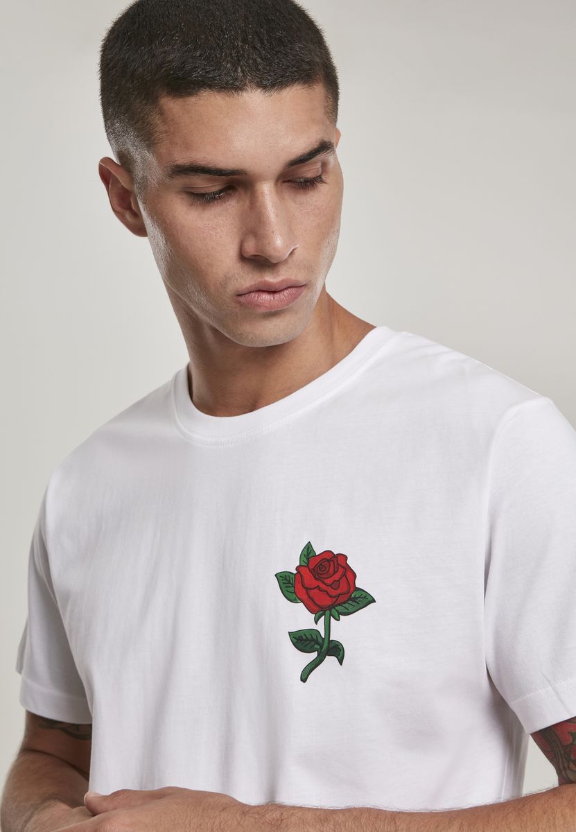 T-Shirt Rose Mister Tee Mt557 White ανδρικά Basic T-Shirts Simple Wear Μπλουζάκια κοντομάνικα