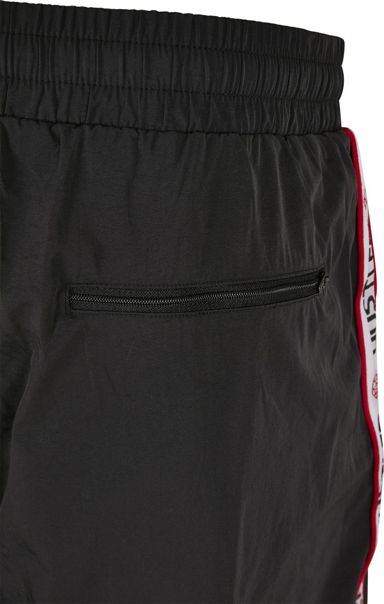 Hustler Tape Track Pants Merchcode Mc240 Black Outlet ανδρικά Simple Wear