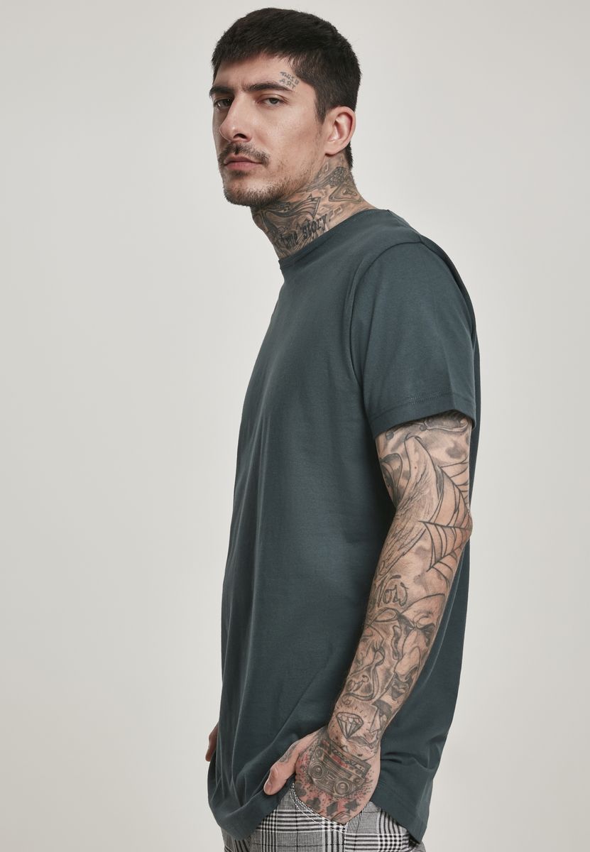 Ανδρικό T-Shirt Long Tee Tb638 Urban Classics Bottlegreen ανδρικά Basic T-Shirts Simple Wear Μπλουζάκια κοντομάνικα