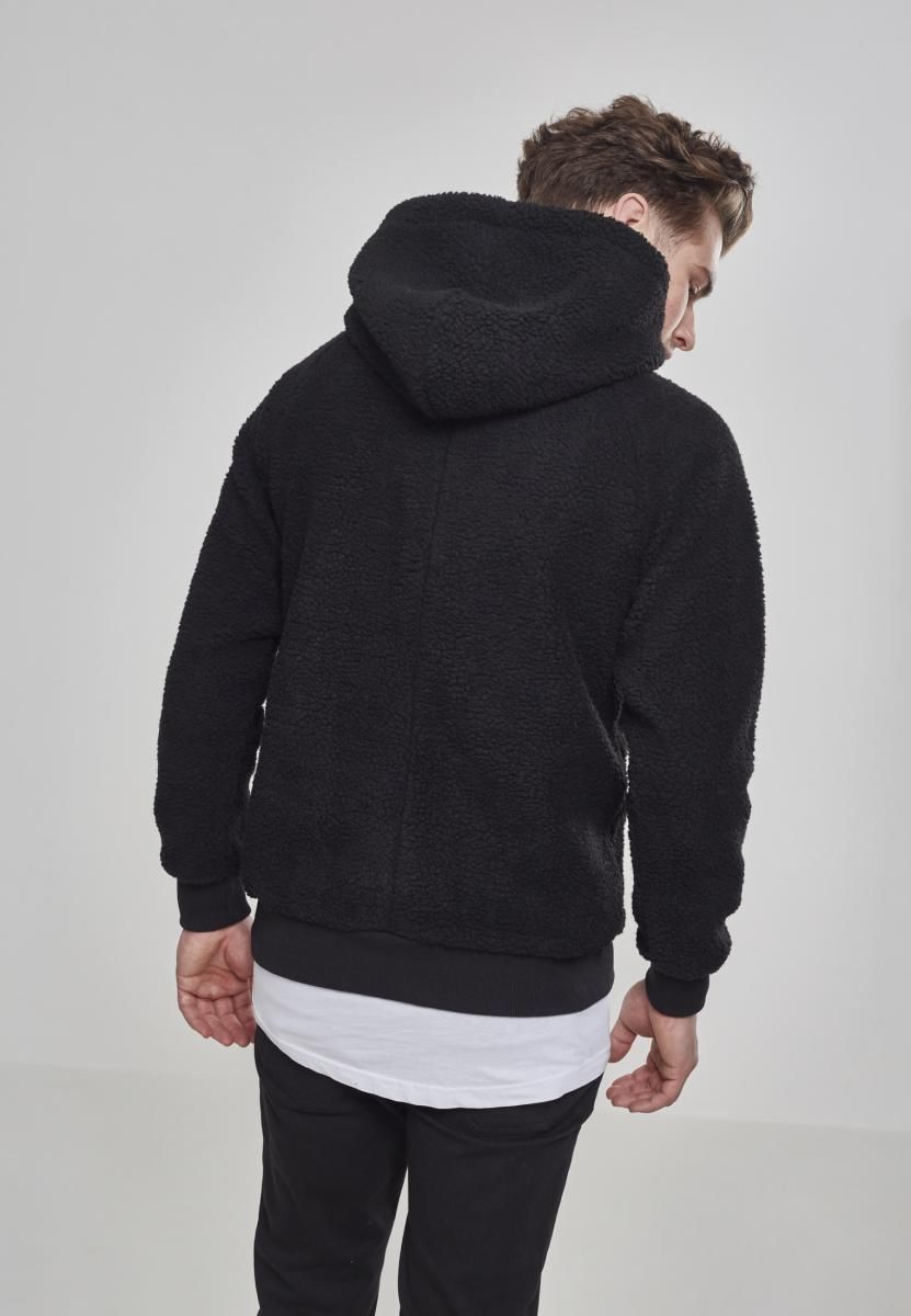 Φούτερ Sherpa Hoodie Tb2404 Urban Classics Μαύρο ανδρικά Simple Wear