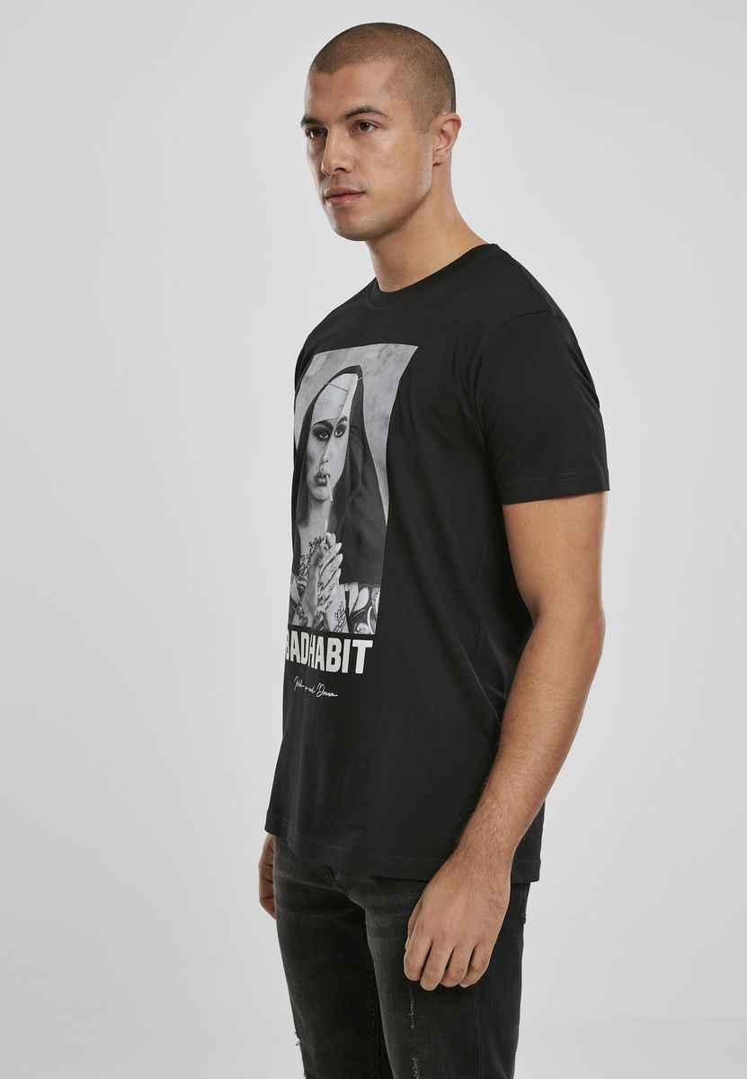 T-Shirt Bad Habit Tee Mister Mt1282-00007 Black ανδρικά Basic T-Shirts Simple Wear Μπλουζάκια κοντομάνικα