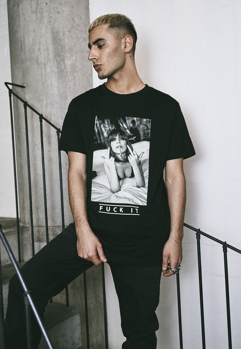 T-Shirt Fuck It 2 0 Tee Mister Mt1286-00007 Black Outlet ανδρικά Simple Wear Μπλουζάκια κοντομάνικα