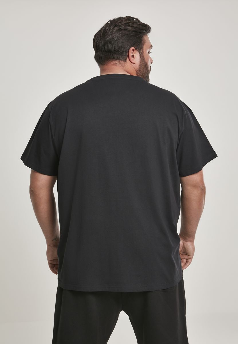 T-Shirt Checkpanel Tee Urban Classics Tb2685 Black Ultraviolet Outlet ανδρικά Simple Wear Μπλουζάκια κοντομάνικα
