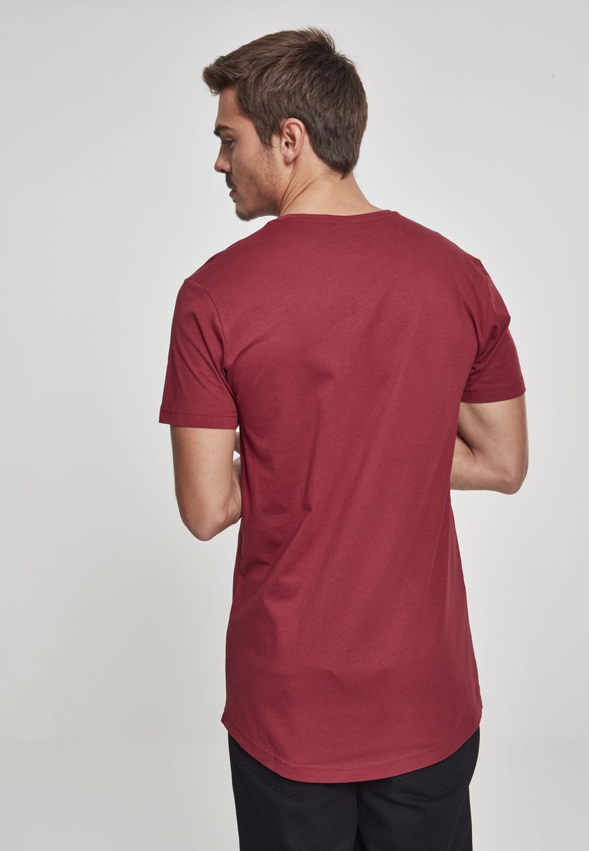 Ανδρικό T-Shirt Long Tee Tb638 Urban Classics Burgundy ανδρικά Basic T-Shirts Simple Wear Μπλουζάκια κοντομάνικα