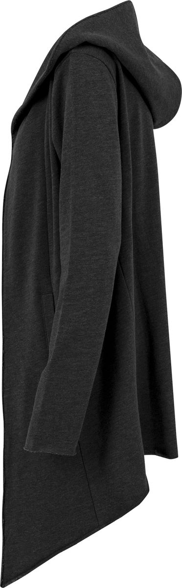 Ανδρική Ζακέτα Long Hoodie Open Edge Tb1389 Urban Classics Γκρι ανδρικά Φούτερ Simple Wear
