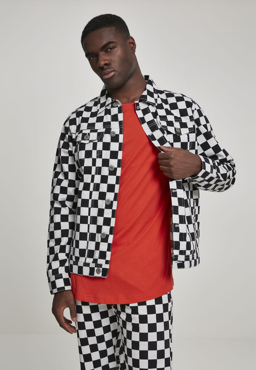 Jacket Check Twill Urban Classics TB2738-02748 Chestnut