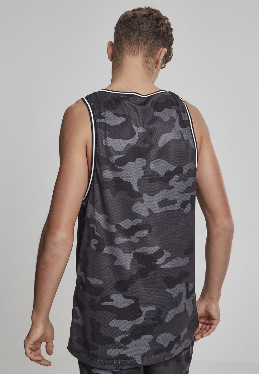 Αμάνικο Tanktop Mesh Tb2065 Urban Classics Dark Camo Παραλλαγής ανδρικά Basic T-Shirts Simple Wear Μπλουζάκια κοντομάνικα
