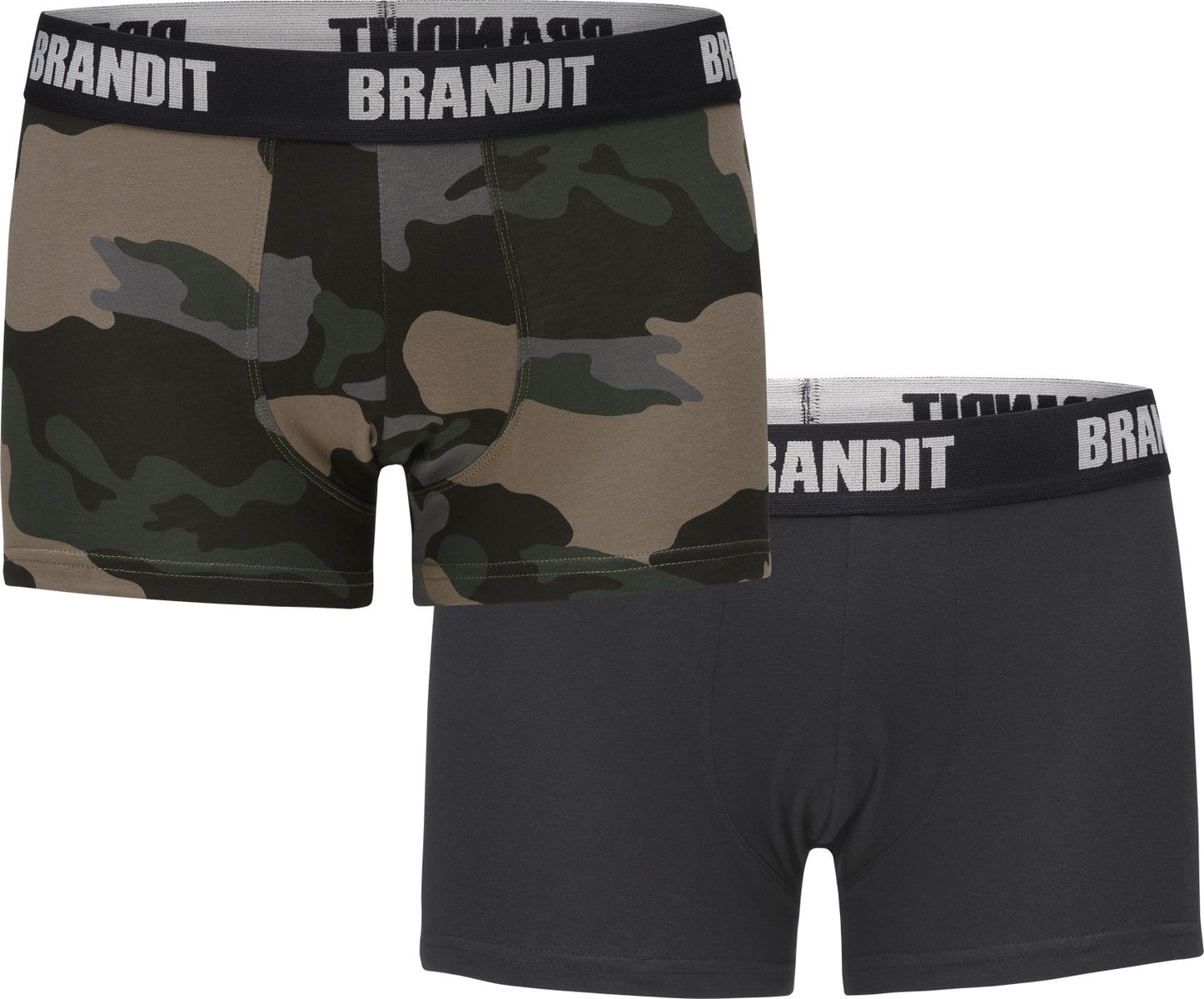 Ανδρικά Boxershorts Logo 2er Pack Brandit BD4501 Dark Camo/Black