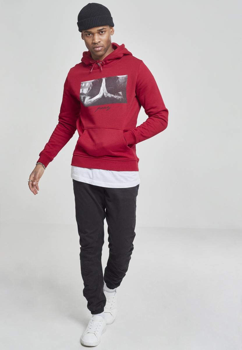 Φούτερ Pray Mister Tee Mt275 Ruby Outlet ανδρικά Simple Wear