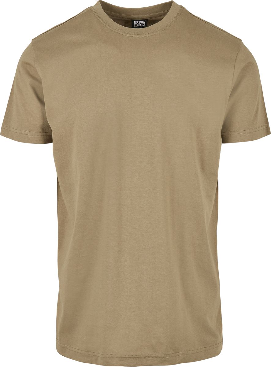 Basic T-Shirt Tb2684 Urban Classics Khaki Μπεζ ανδρικά T-Shirts Simple Wear Μπλουζάκια κοντομάνικα