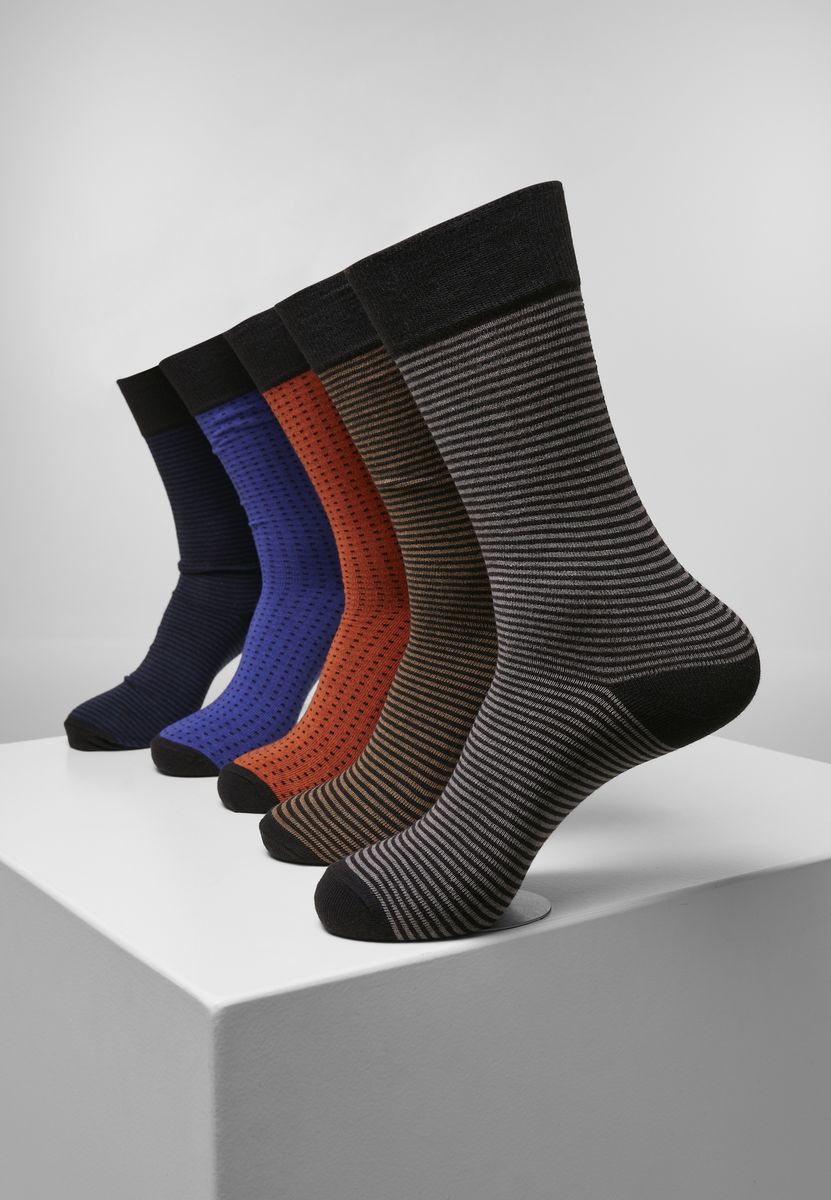 Κάλτσες Stripes And Dots Socks 5-Pack Urban Classics Tb3744-01667 Multicolor ανδρικά Simple Wear
