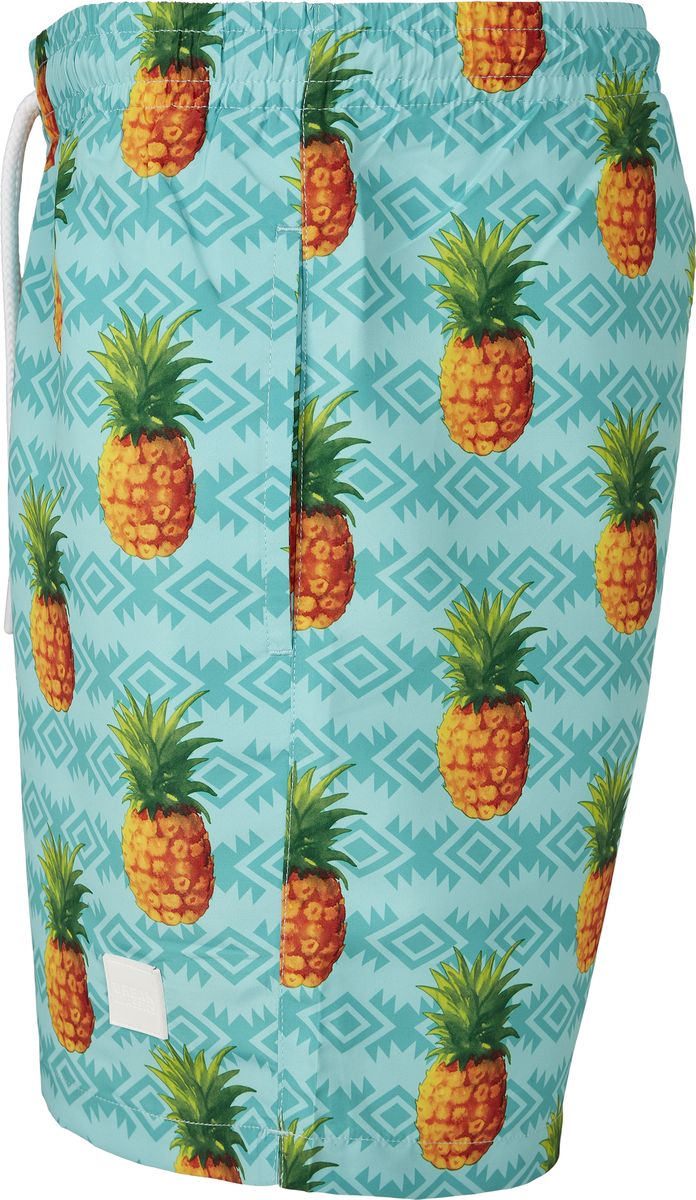 Μαγιό Tb2679 Urban Classics Patternswim Black White Pineapple Aop ανδρικά Simple Wear
