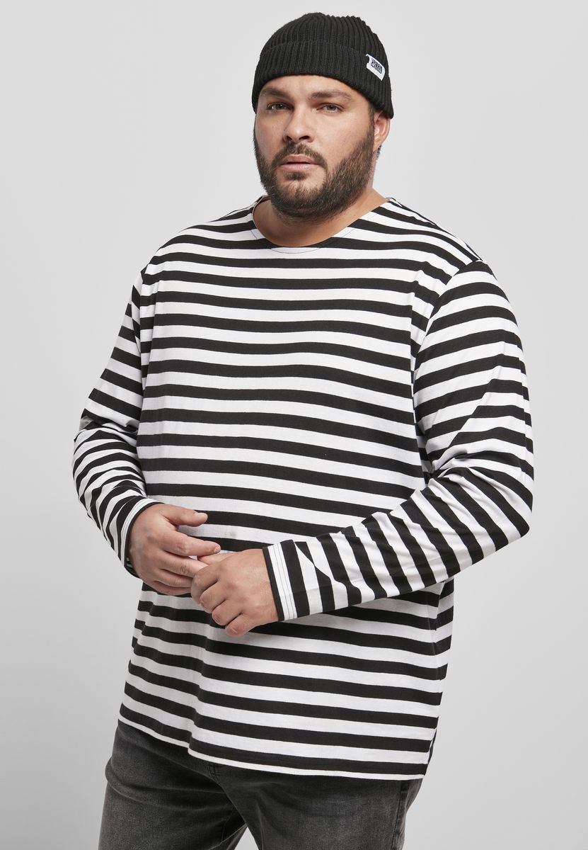 Μπλούζα Μακρυμάνικη Stripe LS TB3801 Urban Classics White/Black Λεύκο/Μαύρο