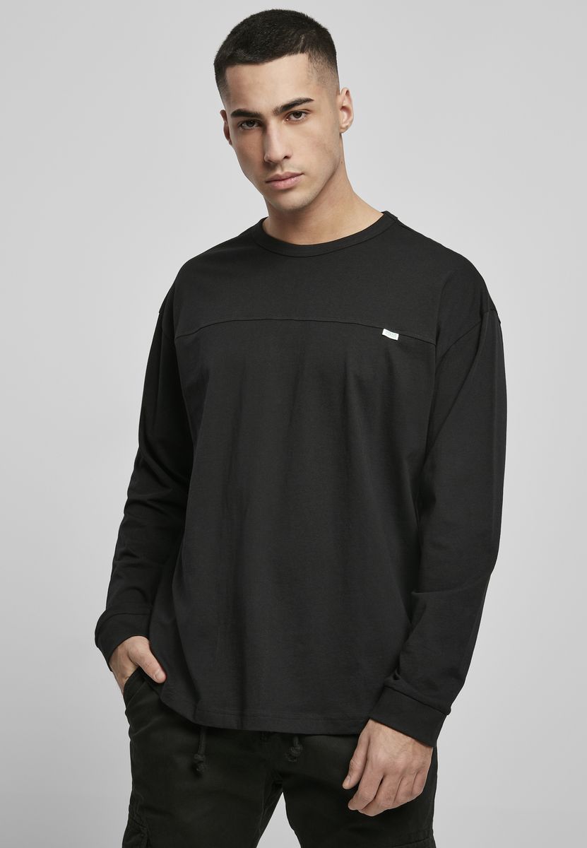 Organic Cotton Short Curved Oversized LS Urban Classics TB4152 Black