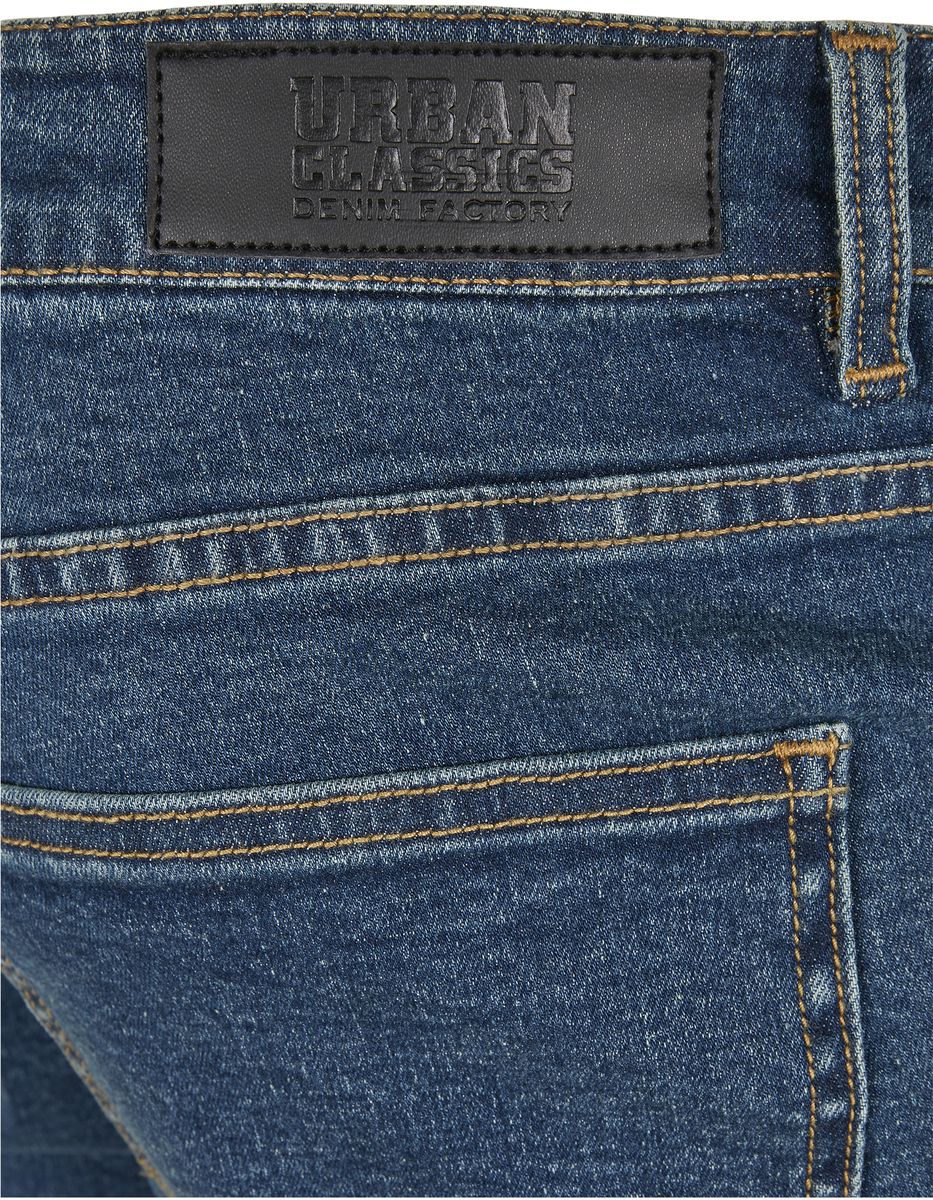 Slim Fit Jeans Urban Classics Tb3076 Mid Indigo Washed Outlet ανδρικά Simple Wear
