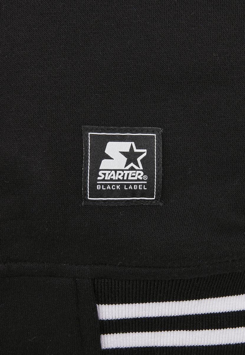 Starter College Fleece St107 Black White ανδρικά Μπουφάν Simple Wear