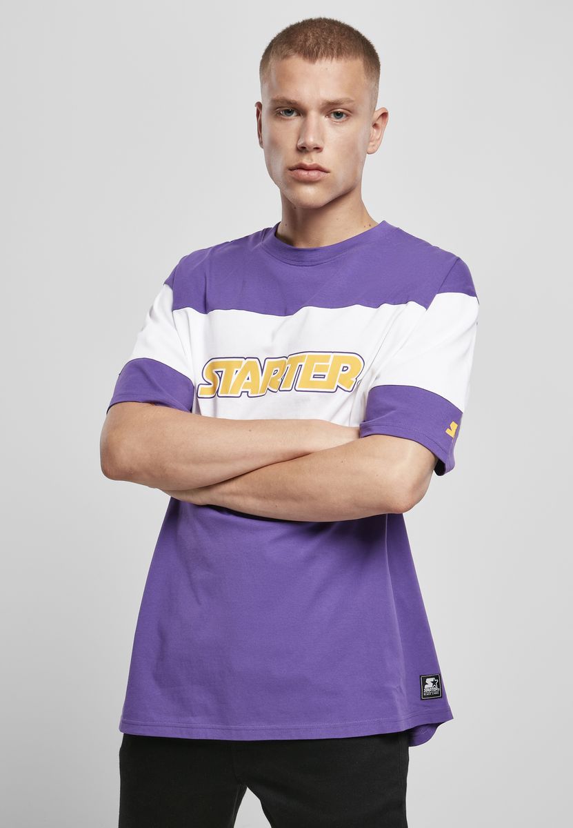 Ανδρικό T-Shirt Starter Block Jersey ST077 Starter Real Violet/White