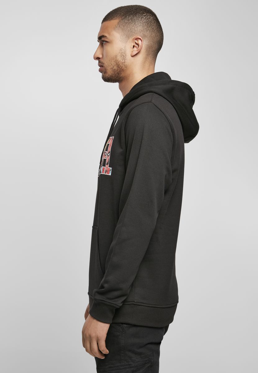 Marvel Logo Character Hoodie Merchcode Mc620 Black ανδρικά Φούτερ Simple Wear