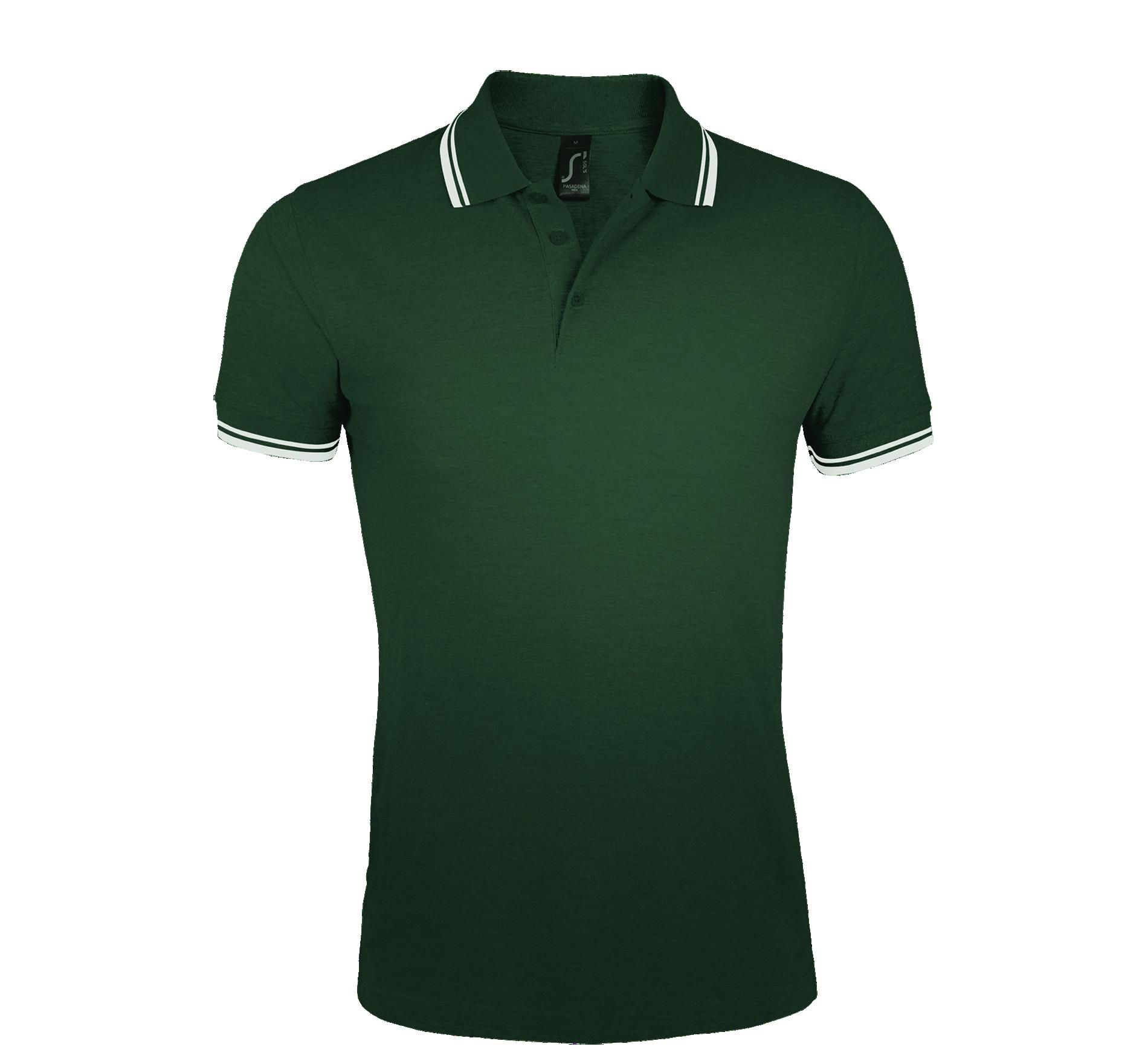 Ανδρικό Polo Cotton Πικέ 00577 SOL'S Pasadena Forest Green/White