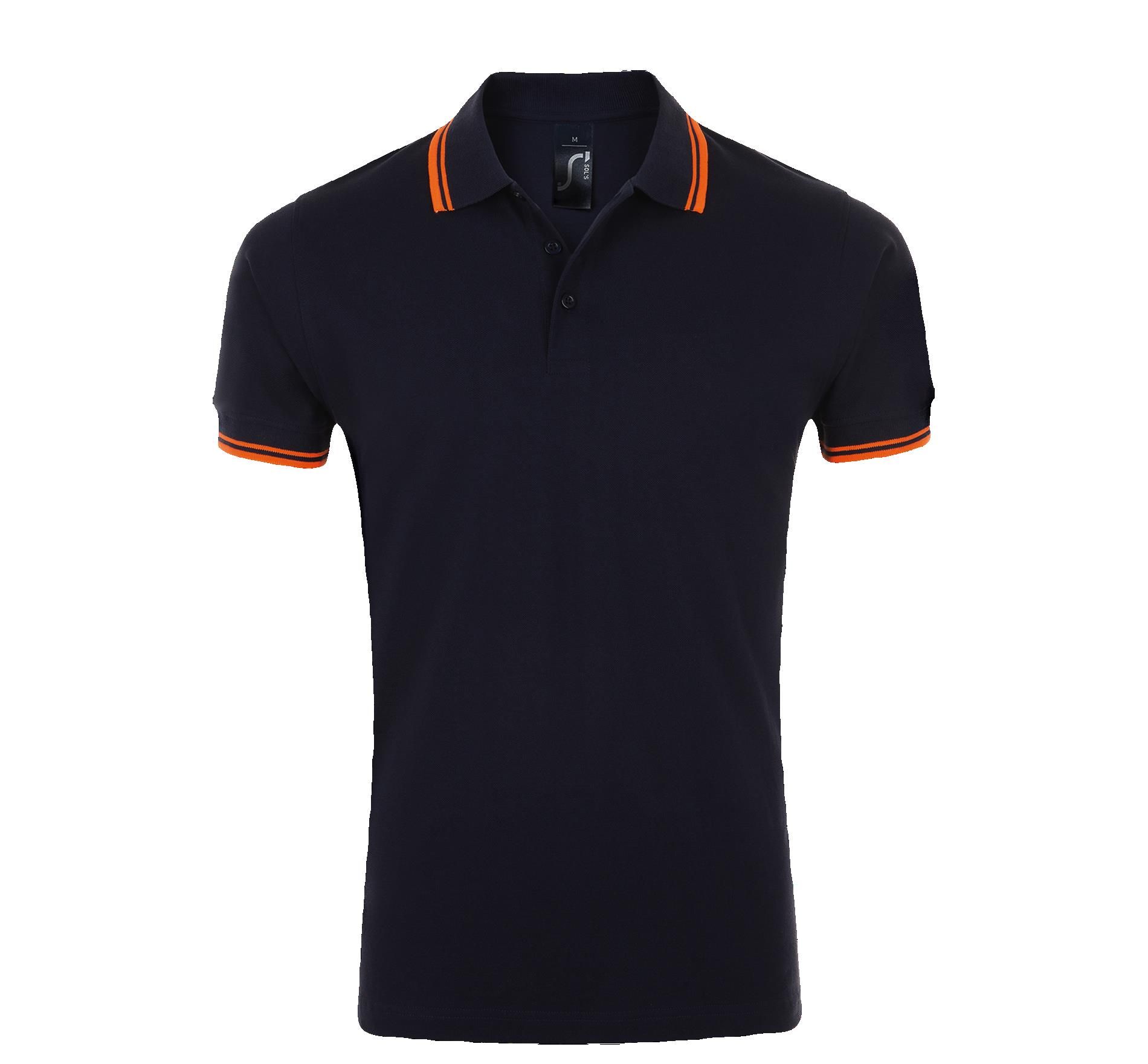 Ανδρικό Polo Cotton Πικέ 00577 SOL'S Pasadena French Navy/Neon Πορτοκαλί