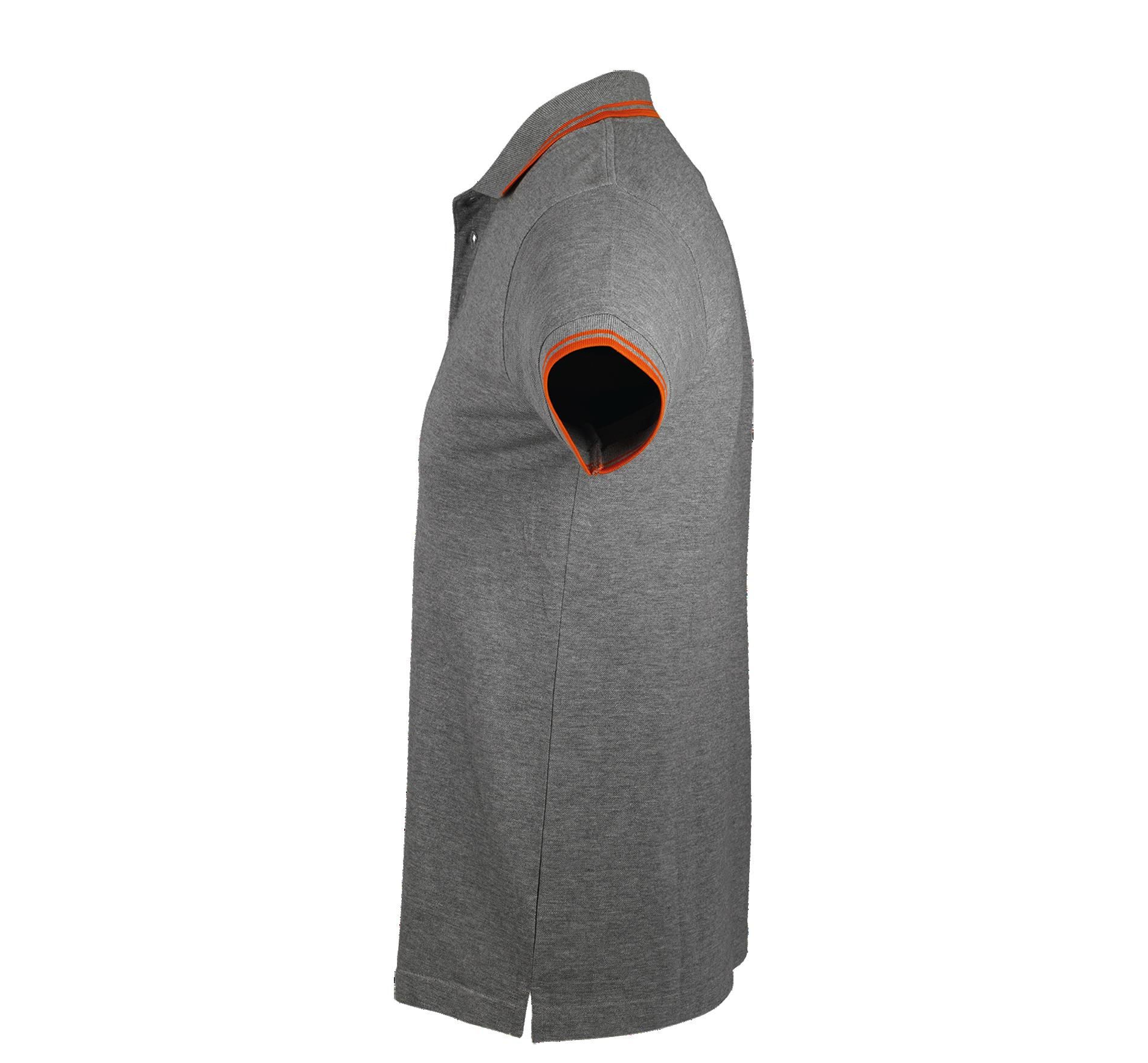 Ανδρικό Polo Cotton Πικέ 00577 Sol&Apos S Pasadena Grey Melange Orange ανδρικά Μπλούζες Simple Wear