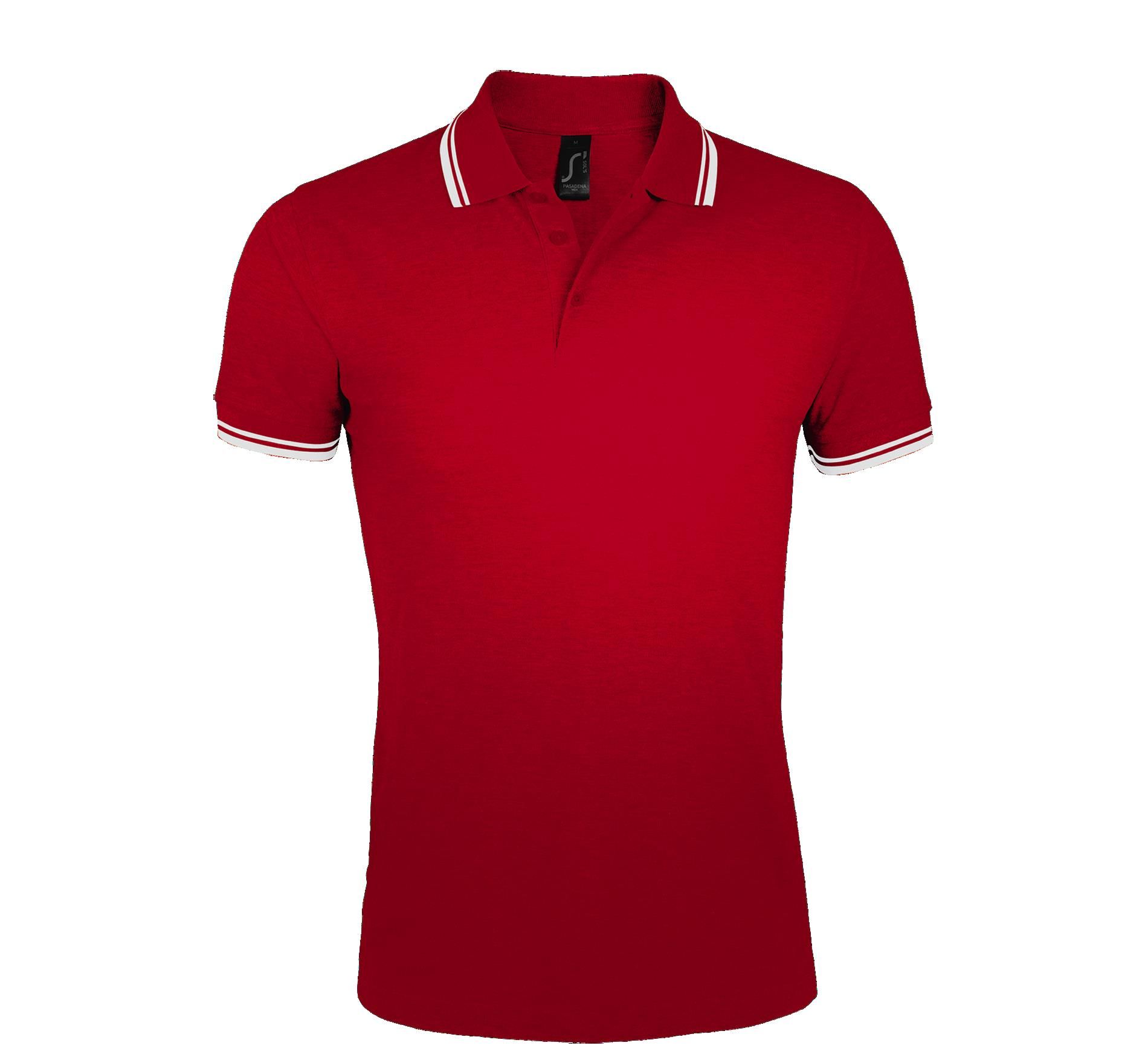 Ανδρικό Polo Cotton Πικέ 00577 SOL'S Pasadena Red/White