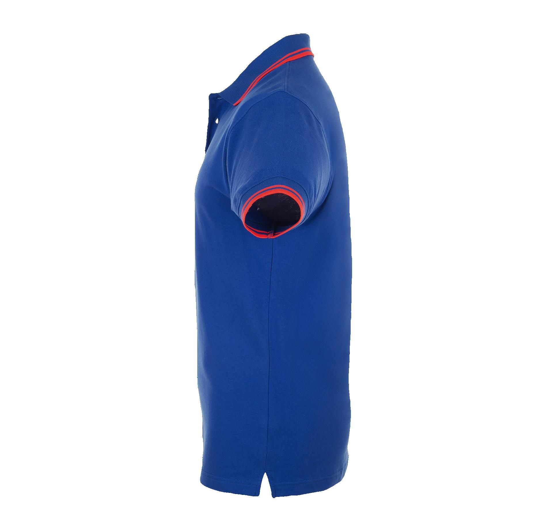 Ανδρικό Polo Cotton Πικέ 00577 Sol&Apos S Pasadena Royal Blue Neon Coral ανδρικά Μπλούζες Simple Wear