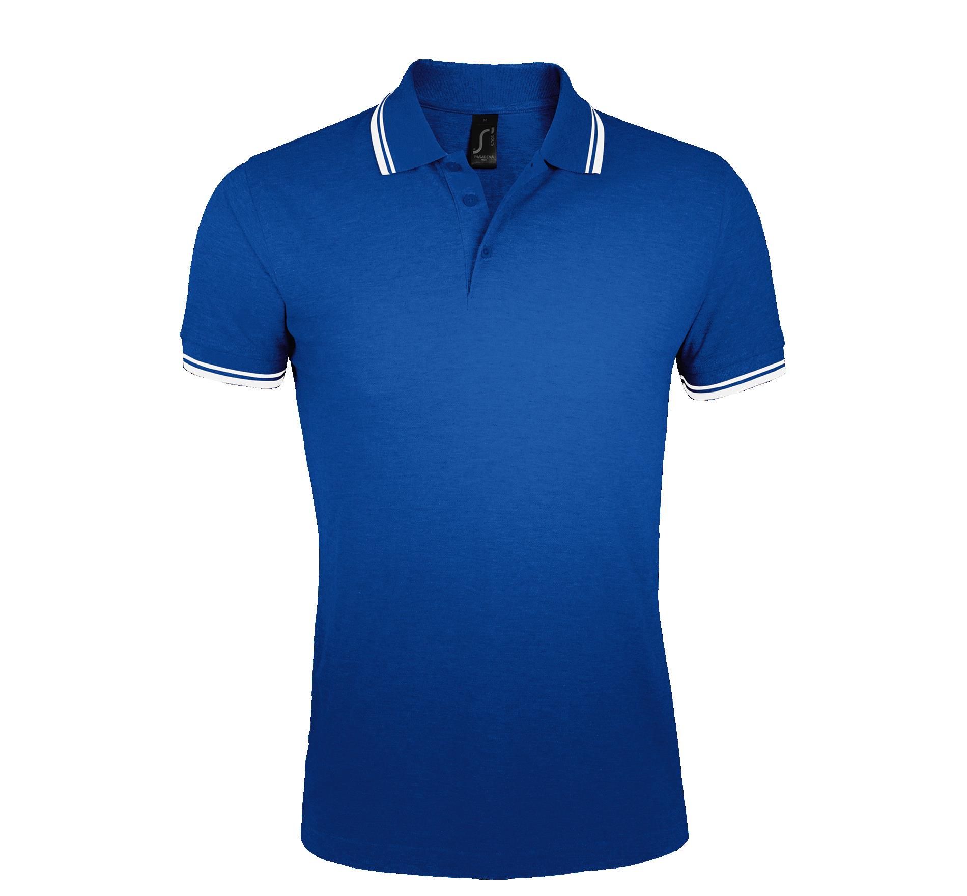 Ανδρικό Polo Cotton Πικέ 00577 SOL'S Pasadena Royal/White