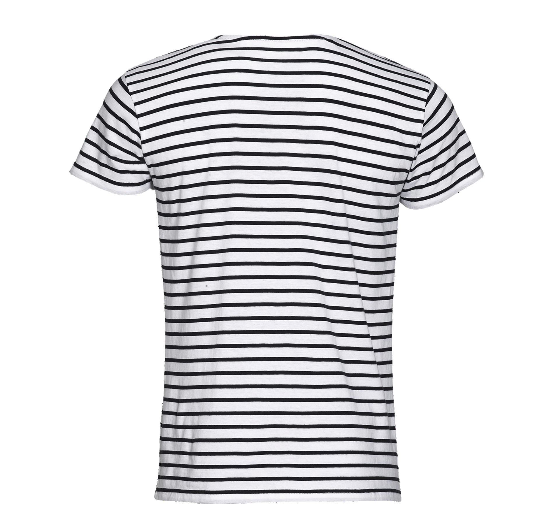 Ανδρικό Ριγέ T-Shirt 01398 Sol&Apos S Miles White Navy ανδρικά Basic T-Shirts Simple Wear Μπλουζάκια κοντομάνικα