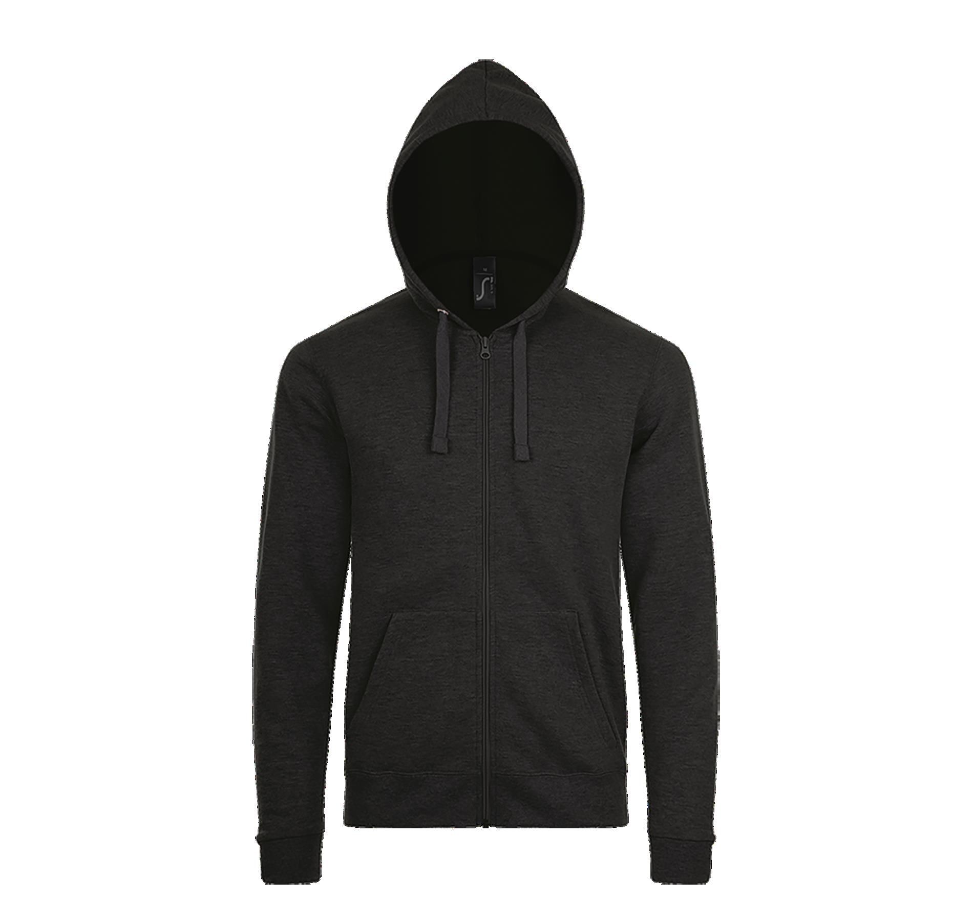 Ζακέτα Φούτερ με Κουκούλα Zip Hoodie 01714 Sol&Apos S Stone Charcoal Melange ανδρικά Simple Wear