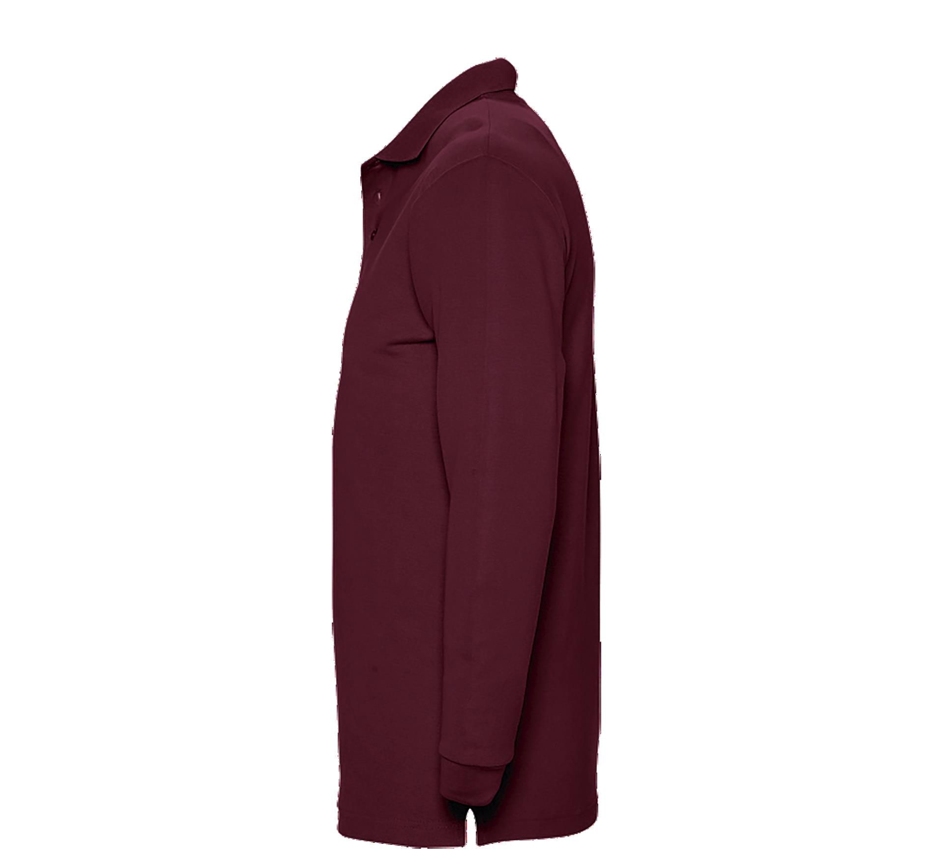 Ανδρική Μπλούζα Polo 11353 Sol&Apos S Winter Ii Μακρυμάνικη Πικέ Burgundy ανδρικά Μπλούζες Simple Wear