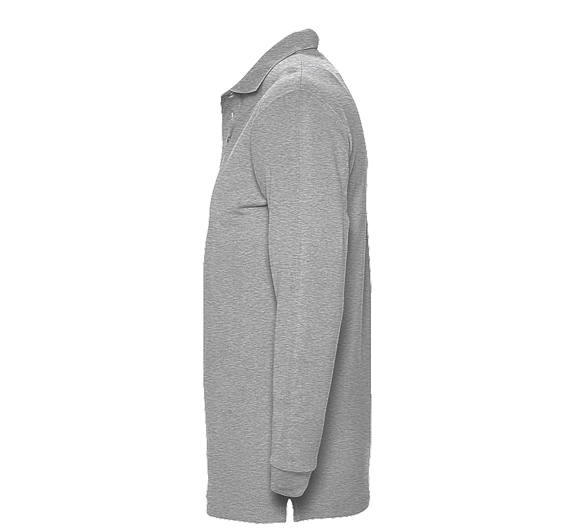 Ανδρική Μπλούζα Polo 11353 Sol&Apos S Winter Ii Μακρυμάνικη Πικέ Grey Melange ανδρικά Μπλούζες Simple Wear