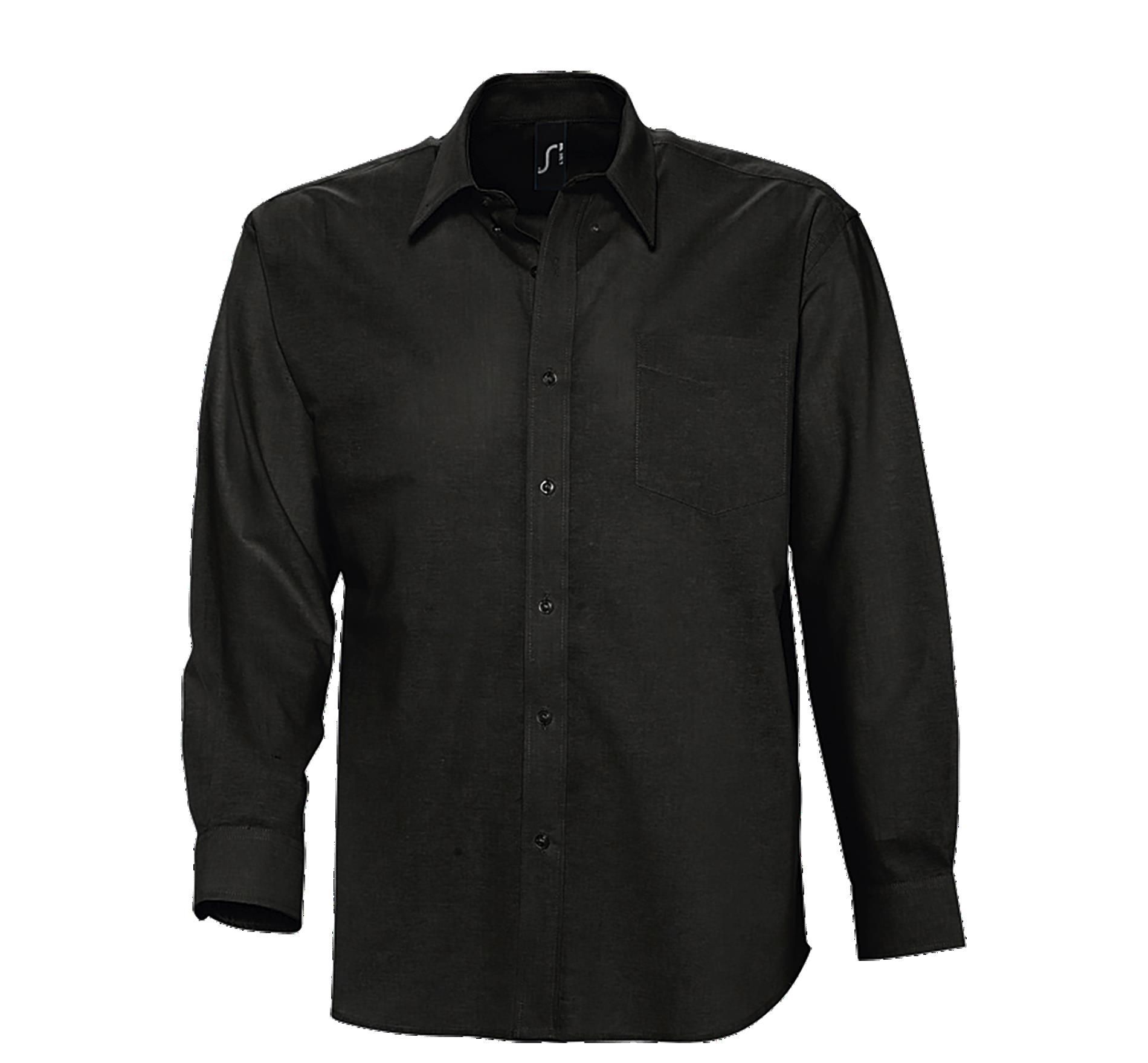 Ανδρικό Πουκάμισο Oxford Μακρυμάνικο 16000 Sols Black
