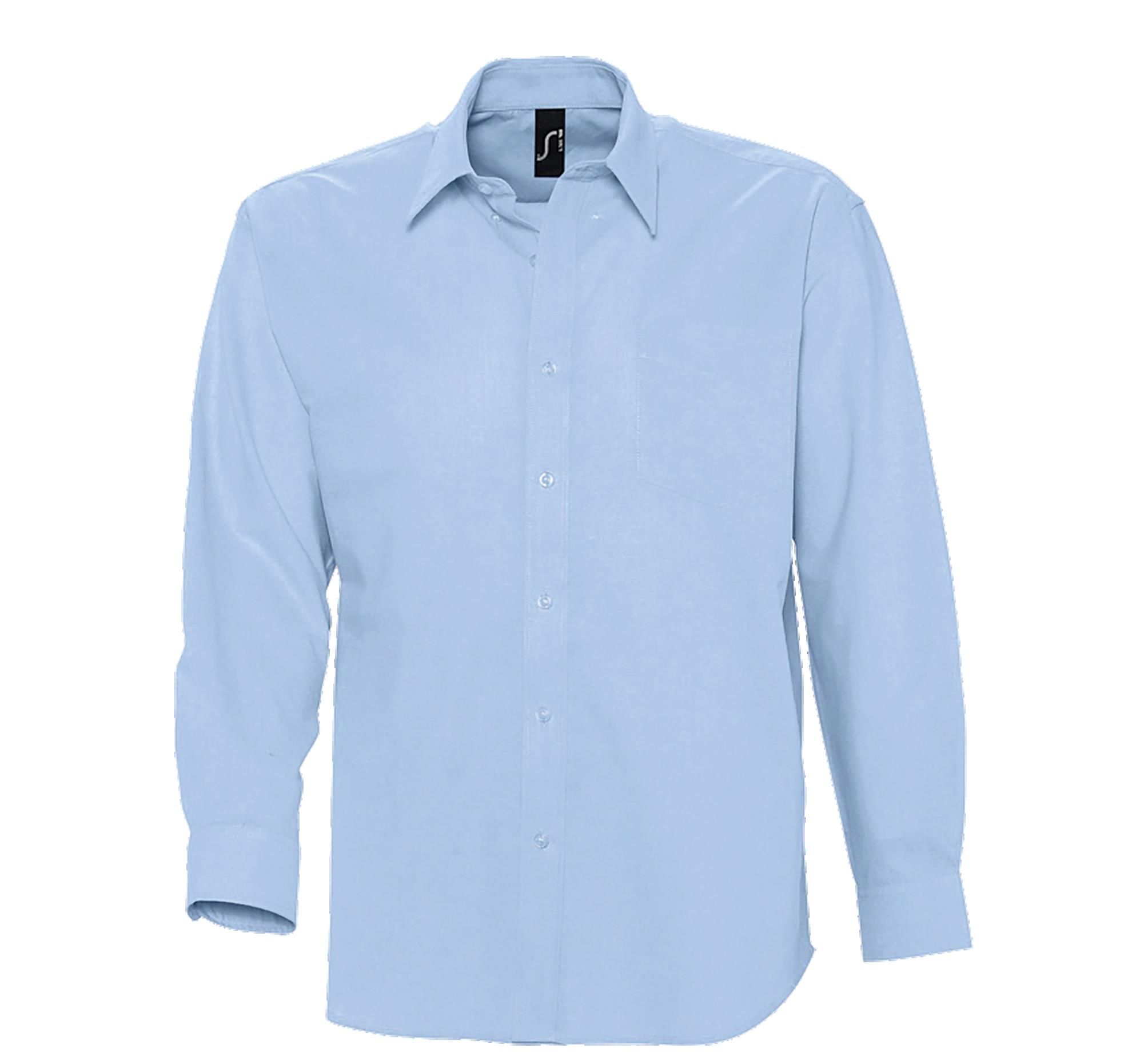 Ανδρικό Πουκάμισο Oxford Μακρυμάνικο 16000 Sols Sky Blue ανδρικά Πουκάμισα Simple Wear